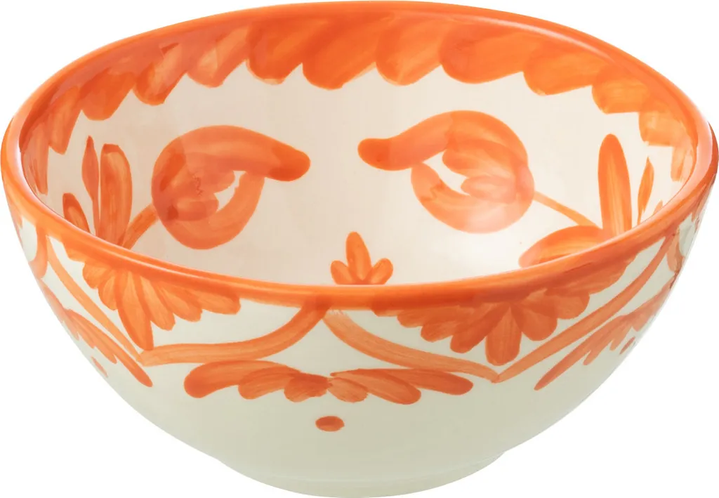 Petite Coupe Granada High Céramique Bicolore J-Line Design Orange 14cm