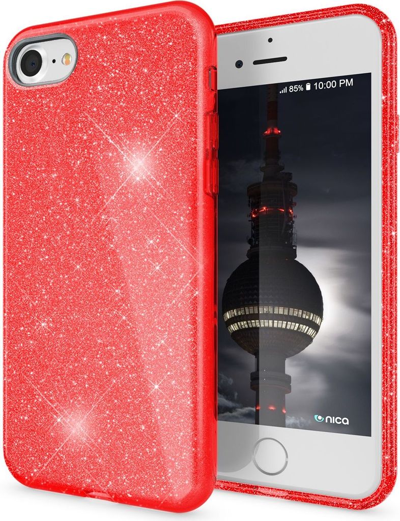 NALIA iPhone SE 2022 / SE 2020 / iP 8 / iP 7 - Glitzer Produktbild 