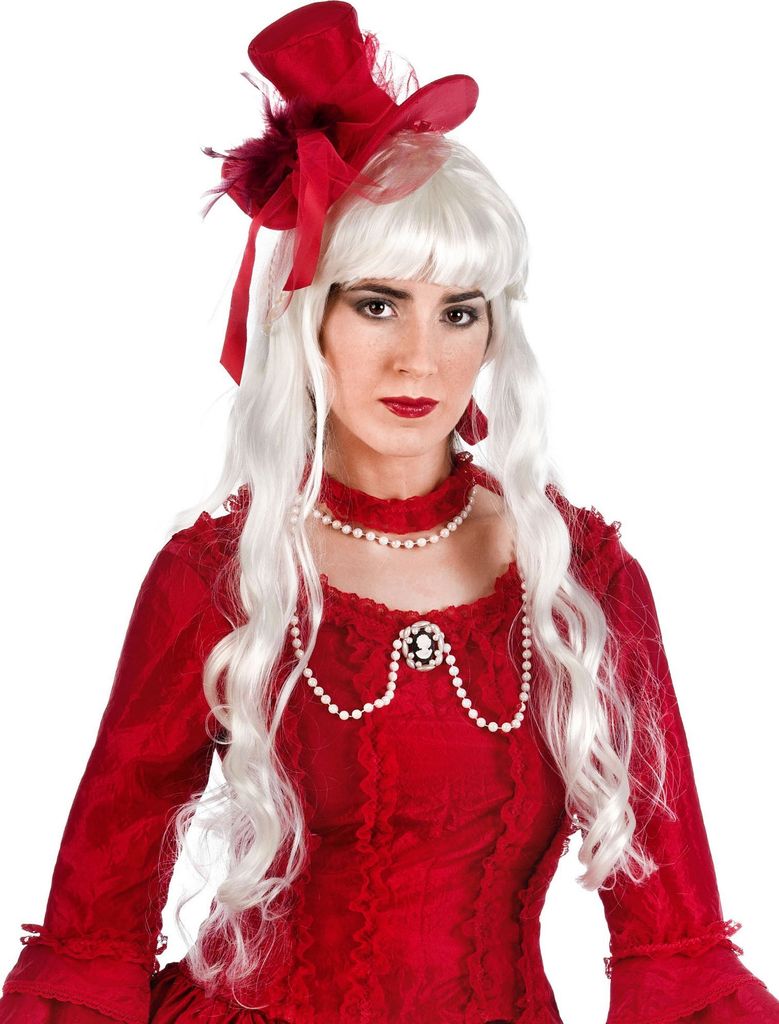 Weiße Lady Perücke
