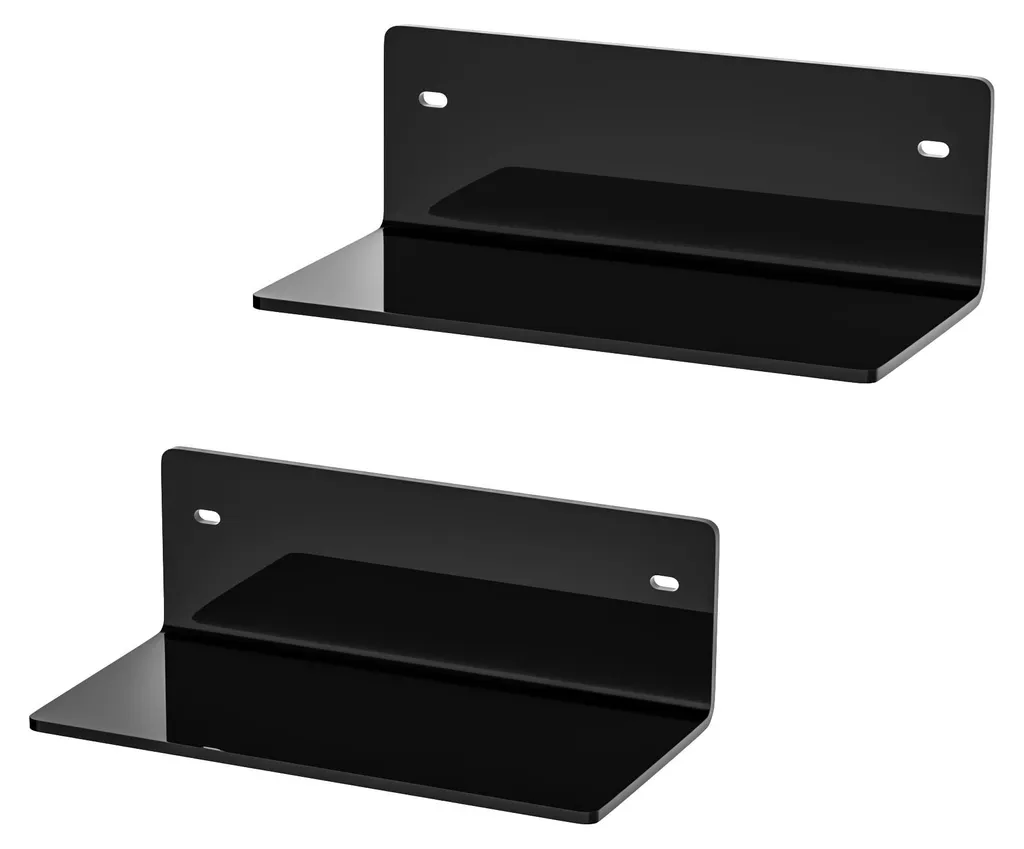 Étagères murales de collection pour figurines et objets de déco noir