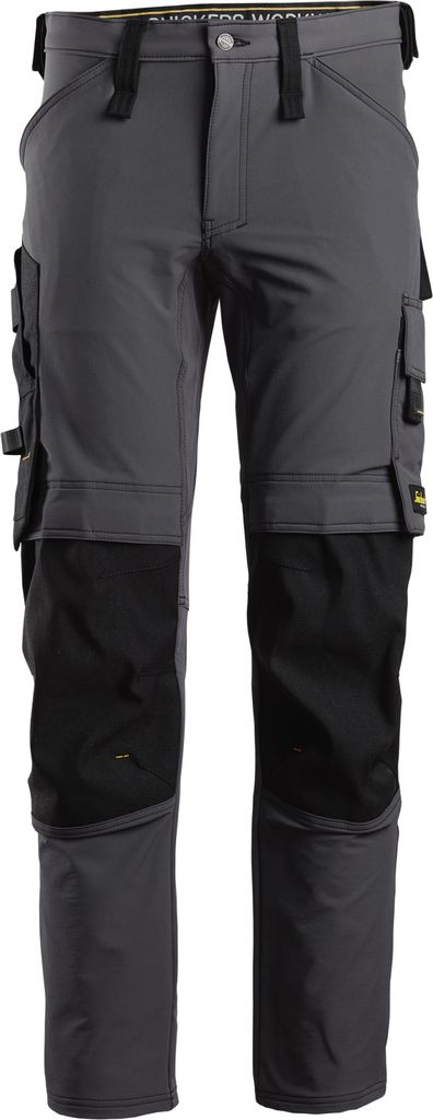 Snickers Workwear 6371 Full Stretch Arbeitshose, Grau/Schwarz - Größe 50