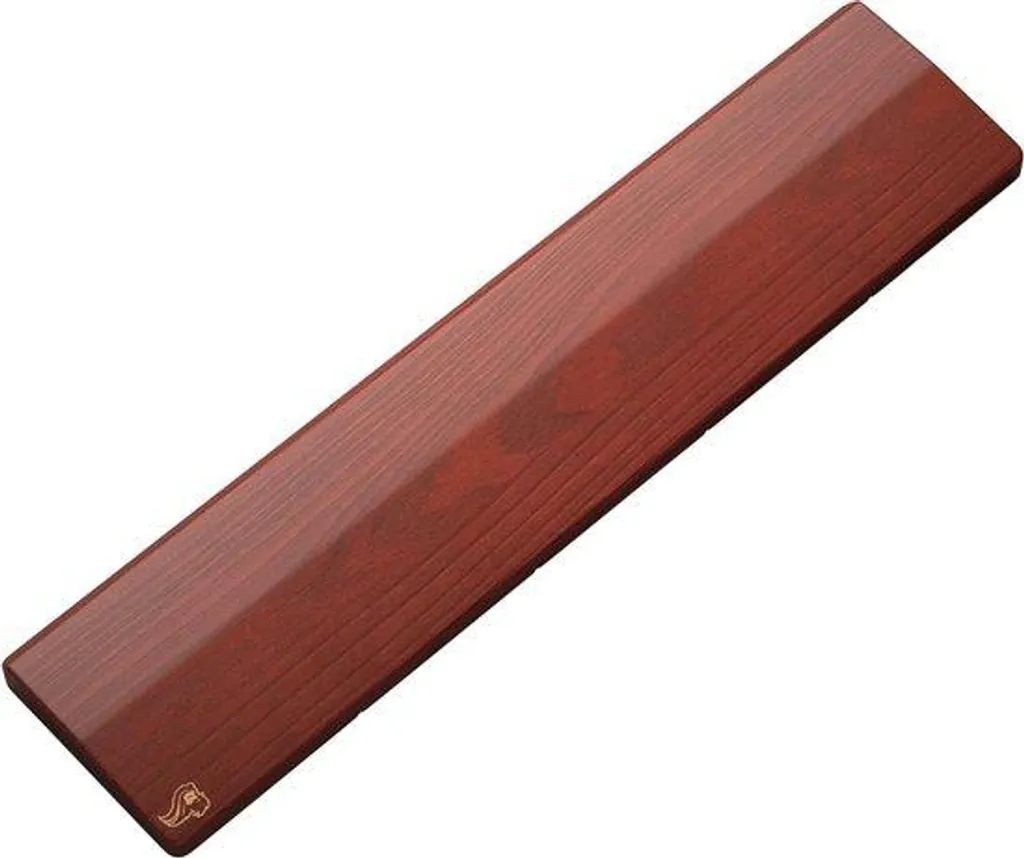 Repose-poignet gaming en bois de feuillage doré - 430x100x19mm Tige Blanche