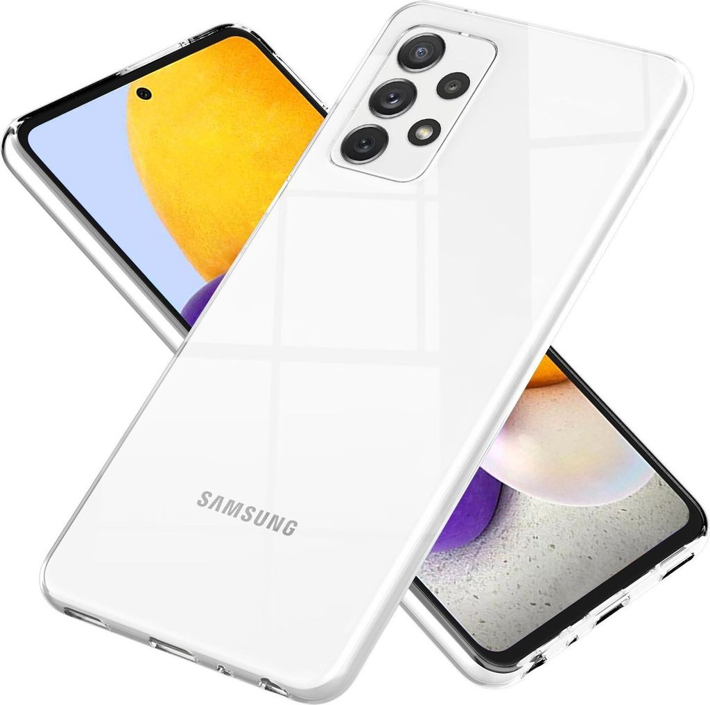 NALIA Hülle "GLAZE" für Samsung Galaxy A72 - Klare TPU Schutzhülle, Anti-Gelb, Schlank & Leicht - Transparente Handyhülle
