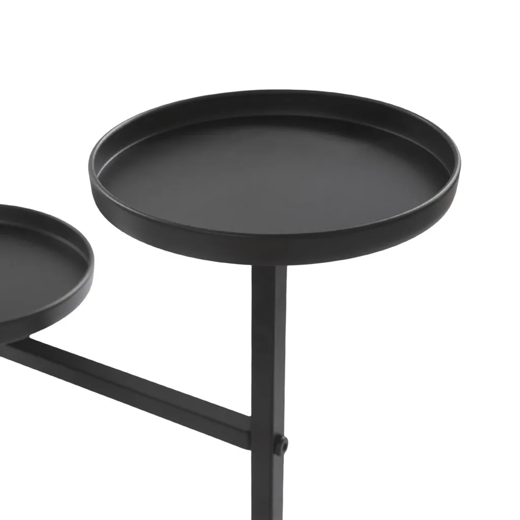 Support plantes noir 5 niveaux métal résistant pour pots de fleurs - 8