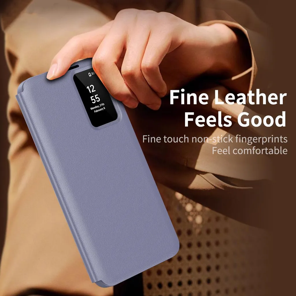 Cover a Libro Samsung S26+ Viola Smart View: Eleganza Professionale - 3