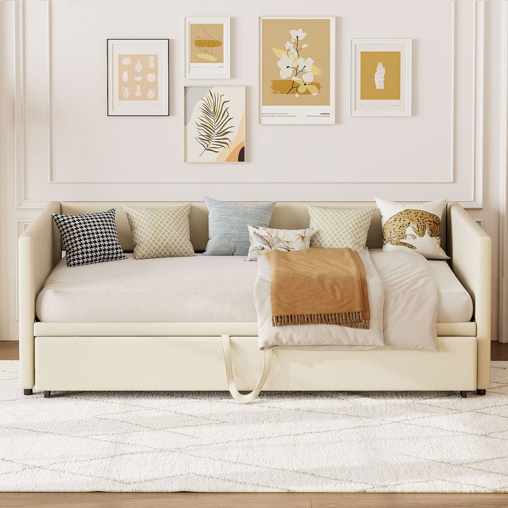 CDGlobal Tagesbett Daybed 90x200/180x200cm, Schlafsofa mit