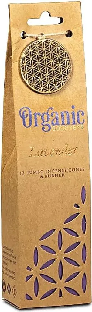 Brûleur de Cônes d'Encens à la Lavande Bio - Pack de 6 Unités de 72g