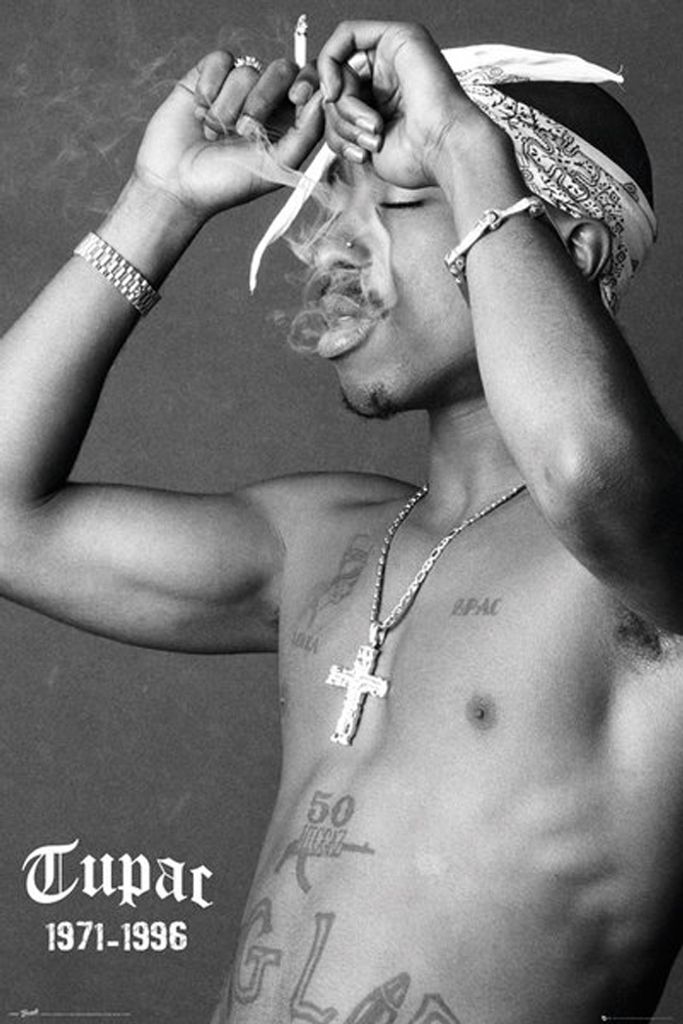 2pac Smoke Tupac Shakur Hip Hop Legend Musik Poster Druck 61x91,5cm 