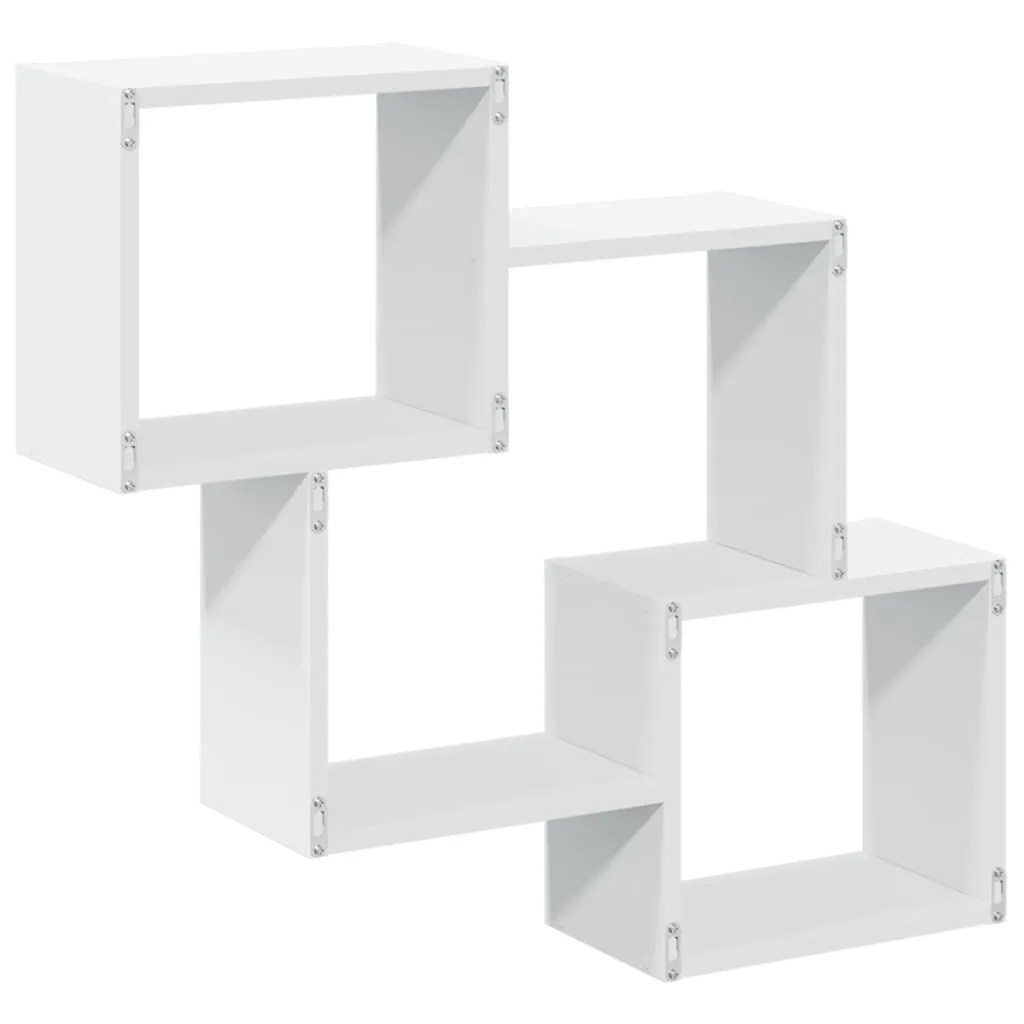 Armadio a muro moderno 78x18x71 cm Bianco - Mobile Design in Legno - 6