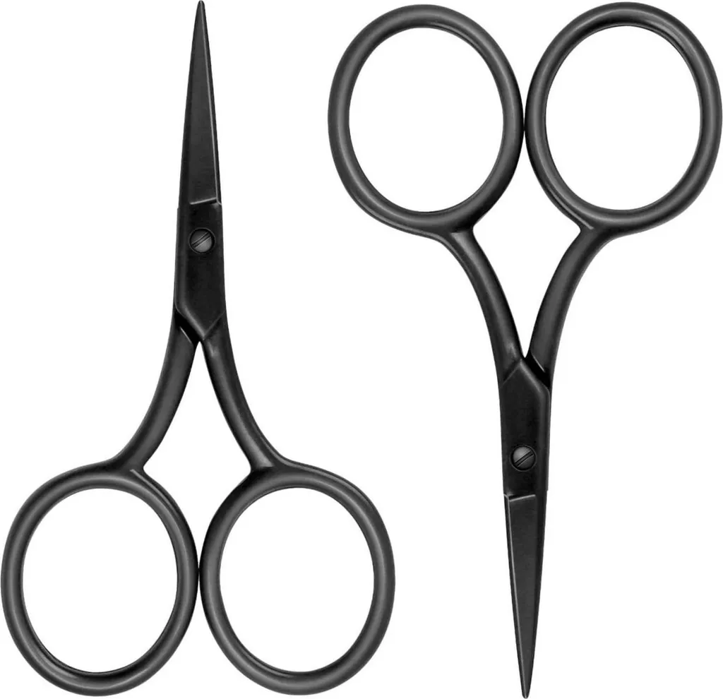 Petit ciseau de couture et beauté 9,5 cm en inox noir haute précision
