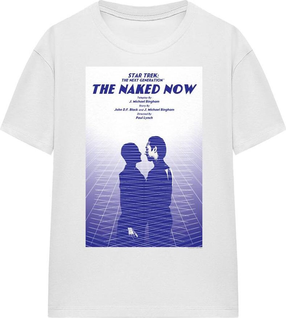 Star Trek - "The Next Generation Season 1 Episode 3" T-Shirt für Herren/Damen Uni TV16326 (L) (Weiß)