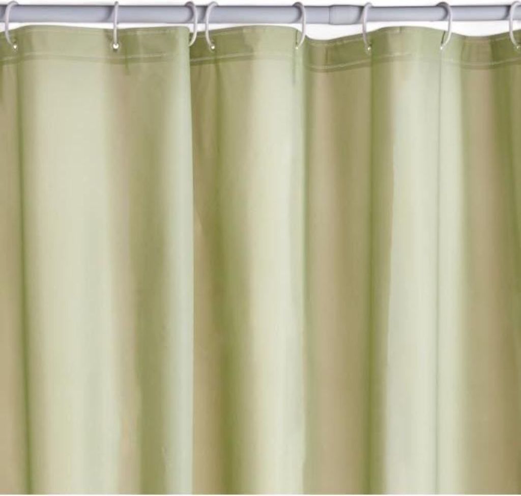 Rideau de douche avec structure gaufrée - Vert - PEVA - 180 Image du produit 
