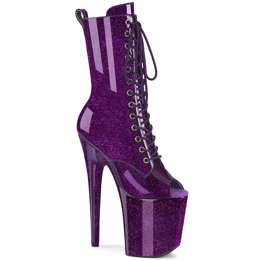 FLAMINGO-1041GP Damen Booties von Pleaser, Lila Lack , EU 40, US 10