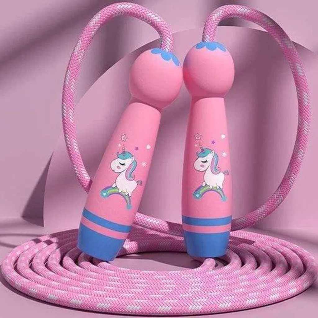 Corde à sauter sans nœuds pour enfant 4-7 ans - Longueur ajustable bois