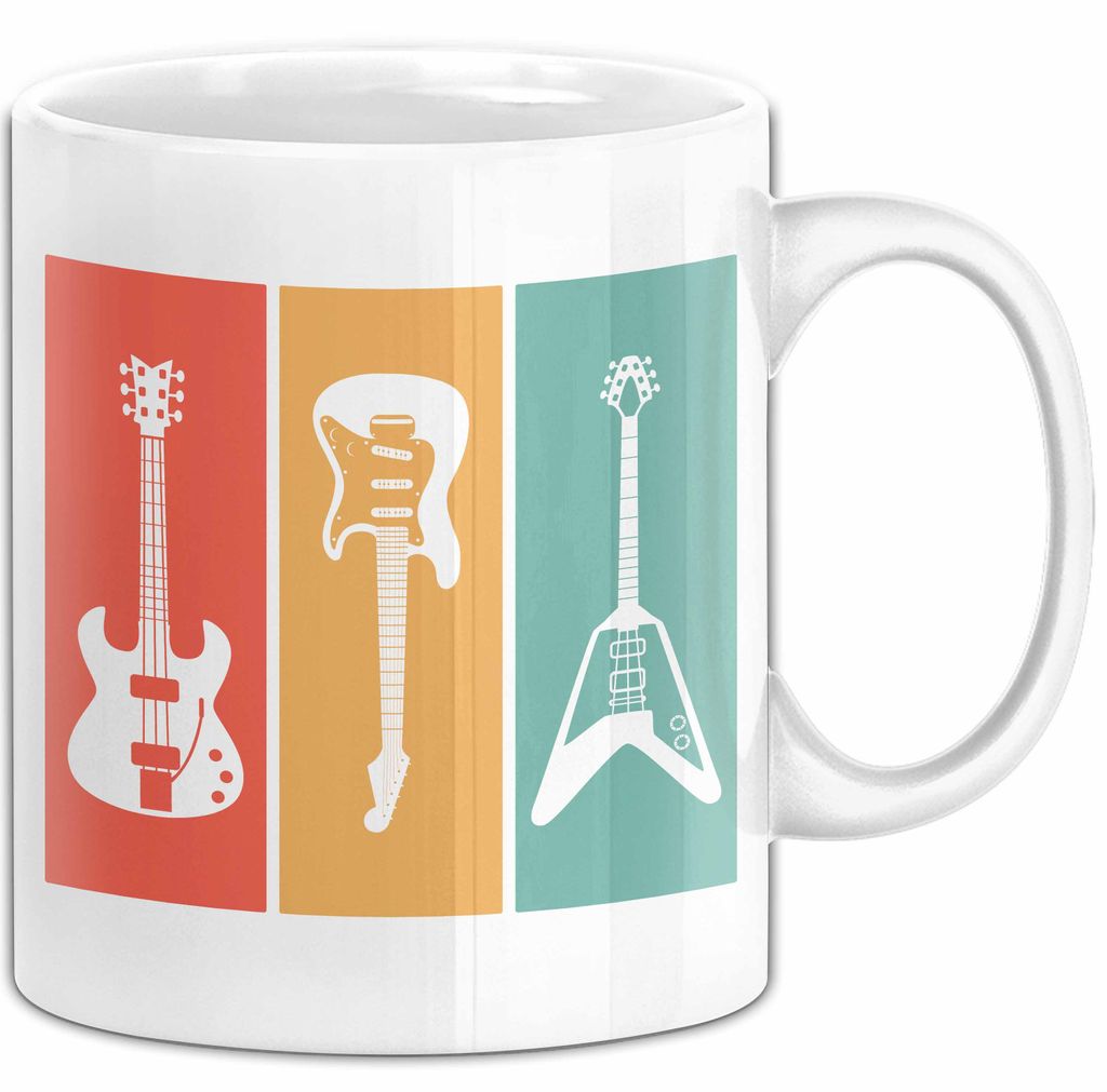 Death Metal Tasse Geschenk Rock N Roll Geschenkidee Lustiger Spruch E Gitarre Kaffee-Becher (Weiß)