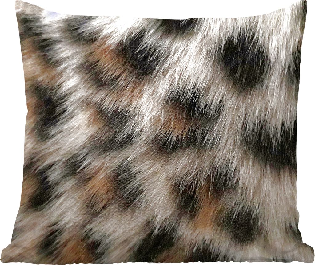 MuchoWow Zierkissen Sofakissen Wohnzimmer Dekokissen 60x60 cm Nahaufnahme Pantherdruck - Sitzfläche - Foto Polster
