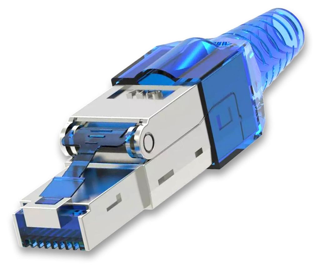 NEXMEX Netzwerkstecker Cat 7 CAT7 RJ45 Stecker Werkzeuglos Metall 10Gbps 600MHz