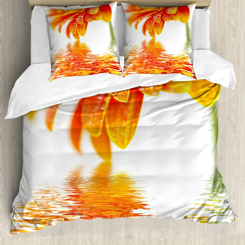 Copripiumino Artistico Girasoli ABAKUHAUS 200x200 Arancio
