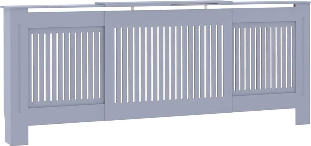 vidaXL MDF Heizkörperverkleidung Grau 205 cm