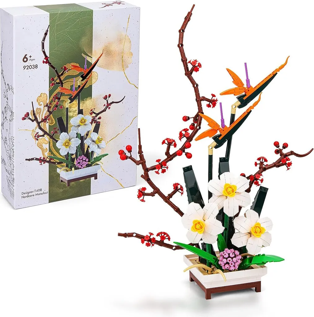 Fleurs Artificielles en Briques Jonquilles 830 Pcs : Fini les Fleurs Fanées