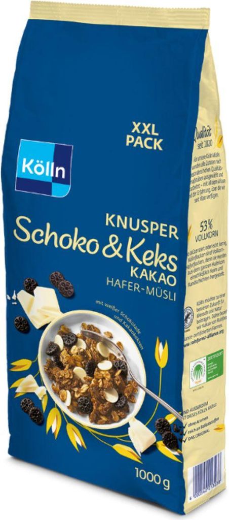 Kölln Müsli Knusper Schoko & Keks Kakao, Sparpack 1000g