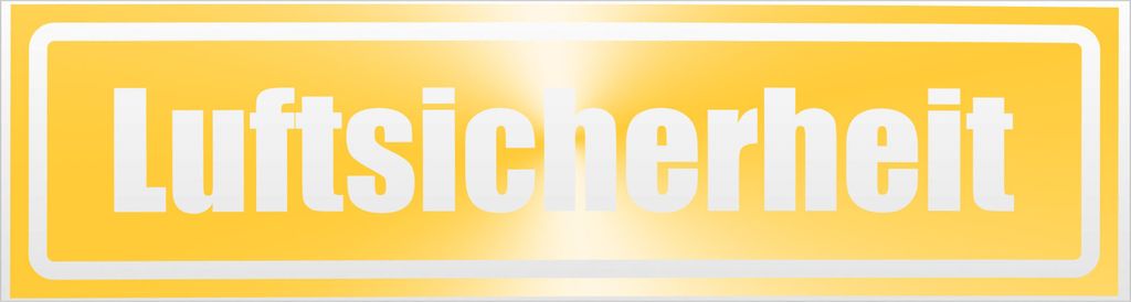 Kiwistar Luftsicherheit invertiert Magnetschild Schild magnetisch - 20cm Gelb - reflektierend - Magnetfolie für Auto PKW Kfz