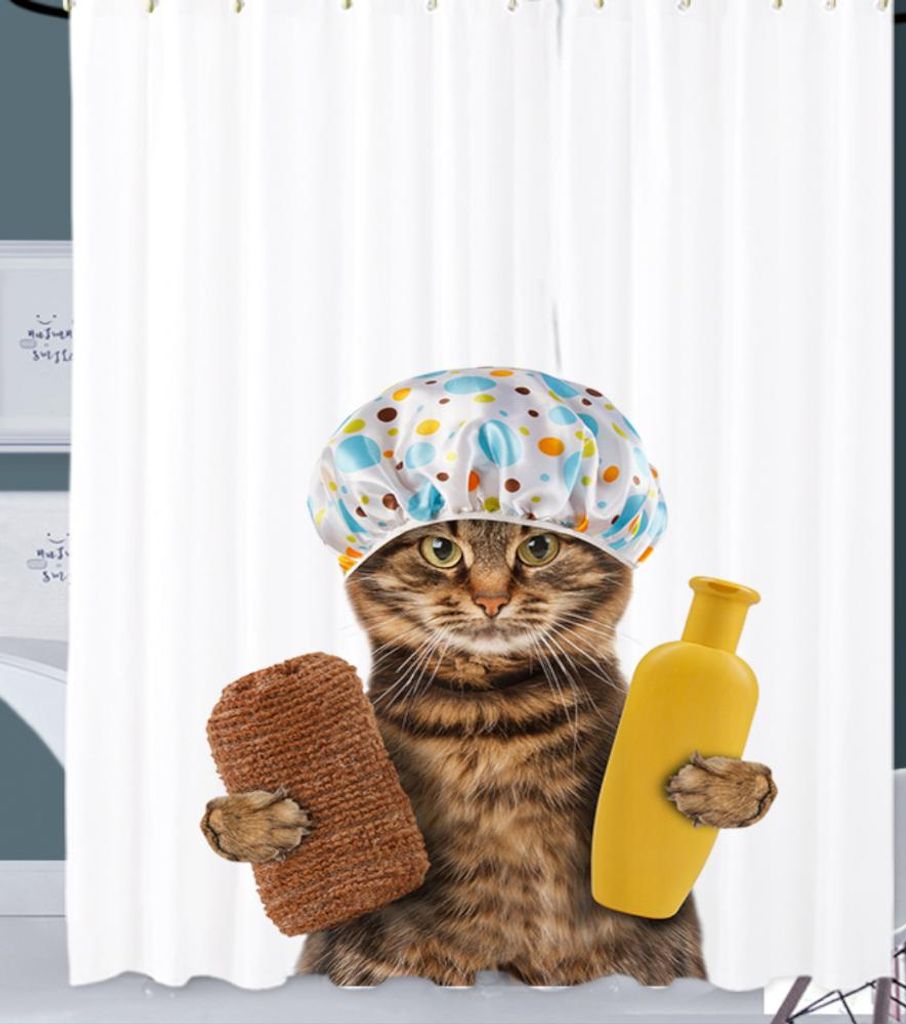 SANILO® Duschvorhang Shower Cat 180 x 200 cm Produktbild 