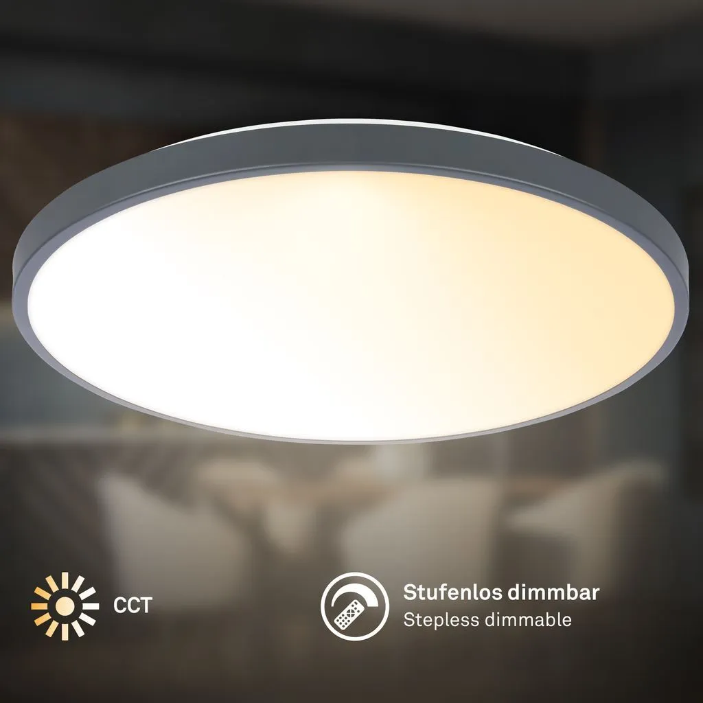 Plafoniera Design Moderno Briloner COMPETO LED CCT Antracite Ø38 cm - 3