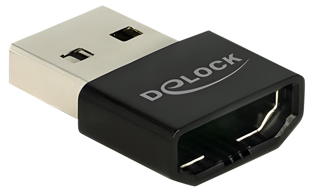 DELOCK HDMI Adapter A Buchse > USB Typ-A Stecker schwarz Obrázok produktu 