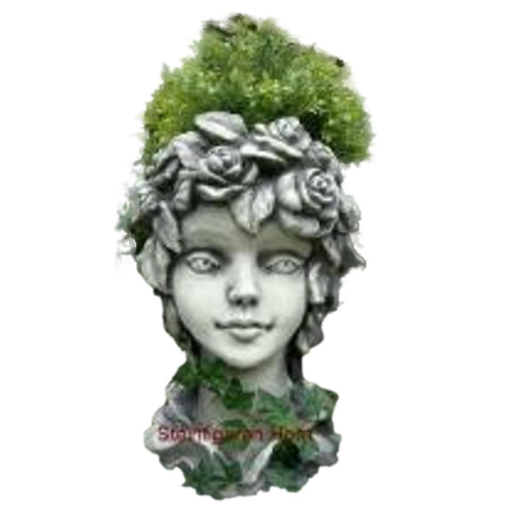 Schöner Pflanztopf Rose zum bepflanzen zur Dekoration für den Garten oder die Terrasse aus Steinguss Neu Frostfest Witterungsbeständig 24-60021