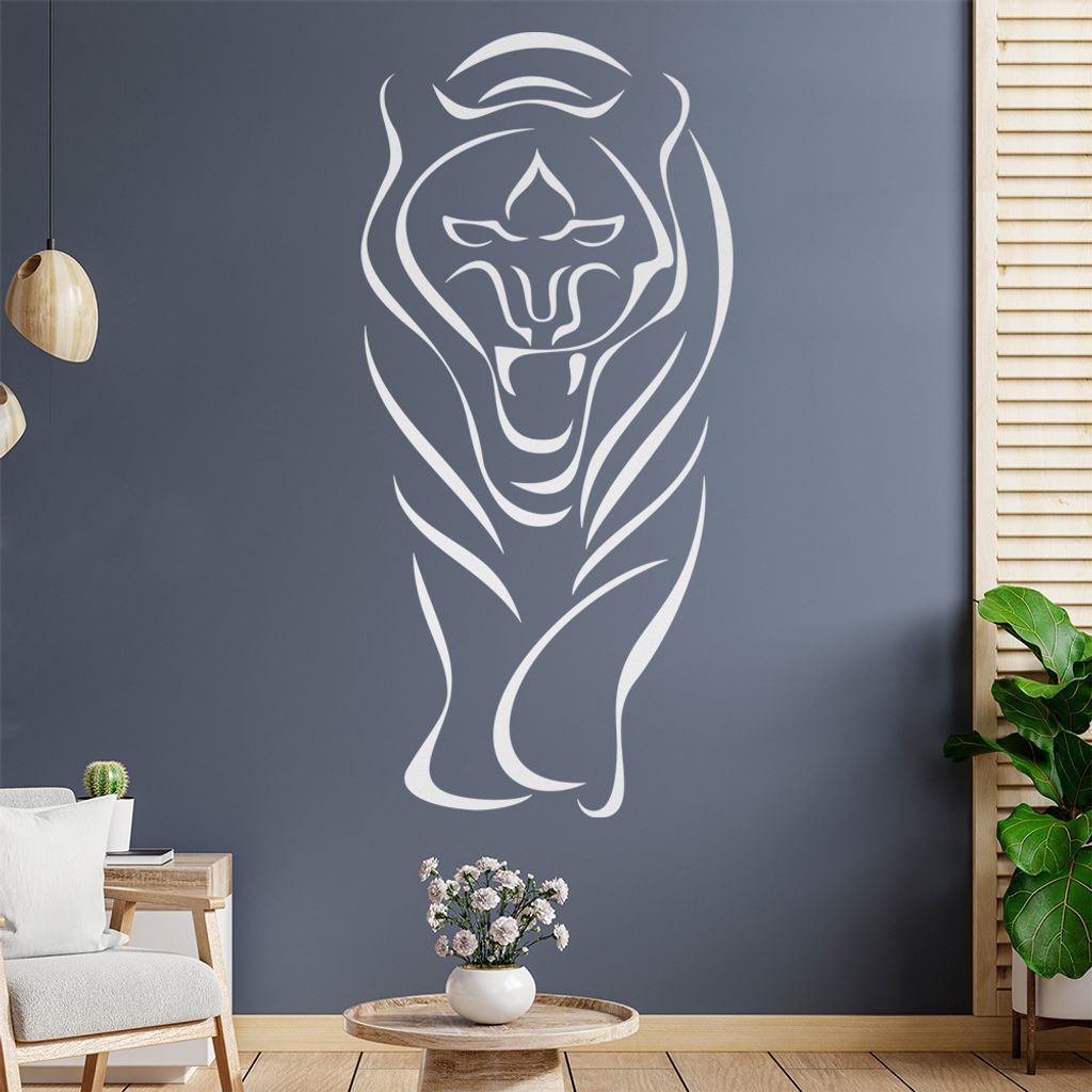 Raubkatze Linien Wandtattoo in 6 Größen - Wandaufkleber Wall Sticker - Dekoration, Küche, Wohnzimmer, Schlafzimmer, Badezimmer