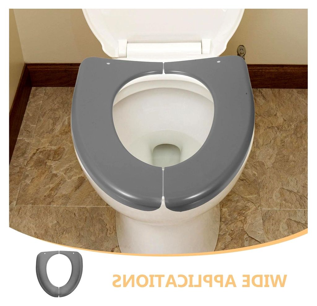 2 Stück Faltbare Toilettensitzauflage aus Kunststoff für öffentliche Toiletten und Zuhause, universelle Passform, einfache Reinigung, tragbares ...