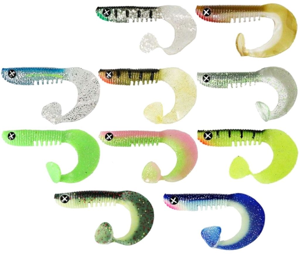 Monkey Lures Curly Lui Jig 7,5cm - 6 Gummifische, Monkey Produktbild 
