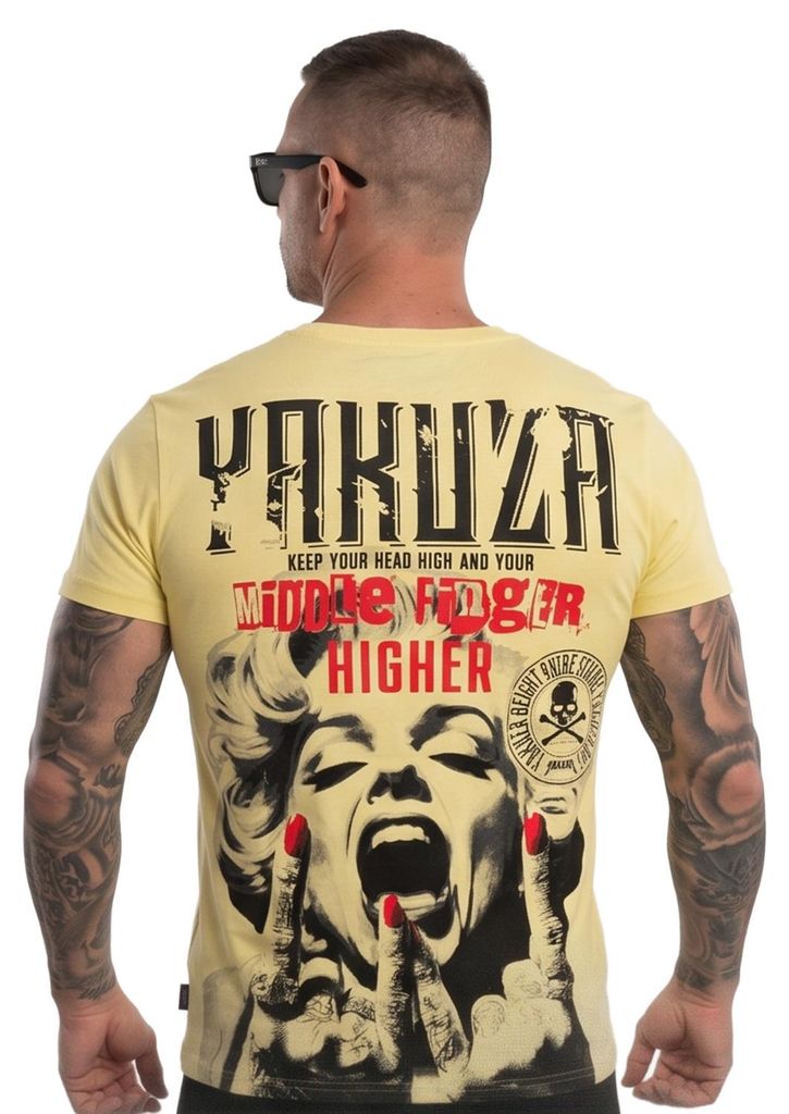 Yakuza Herren Middle Regular T-Shirt, French Vanilla, 4XL