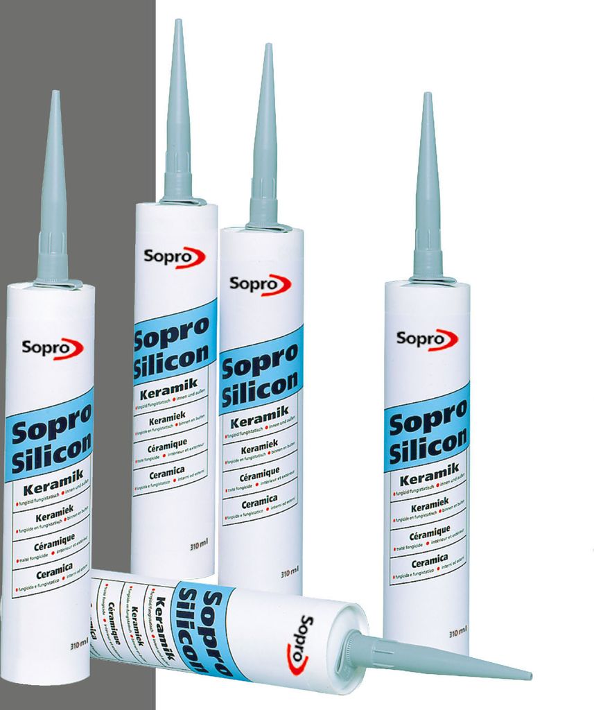 Sopro Silikon Keramik Fugen Fliesen 310ml Abdichtung Farbe basalt 1 Stück