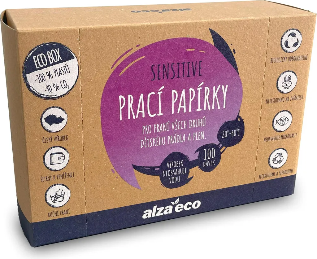 AlzaEco Sensitive papier de lavage ultra concentré et sans résidus