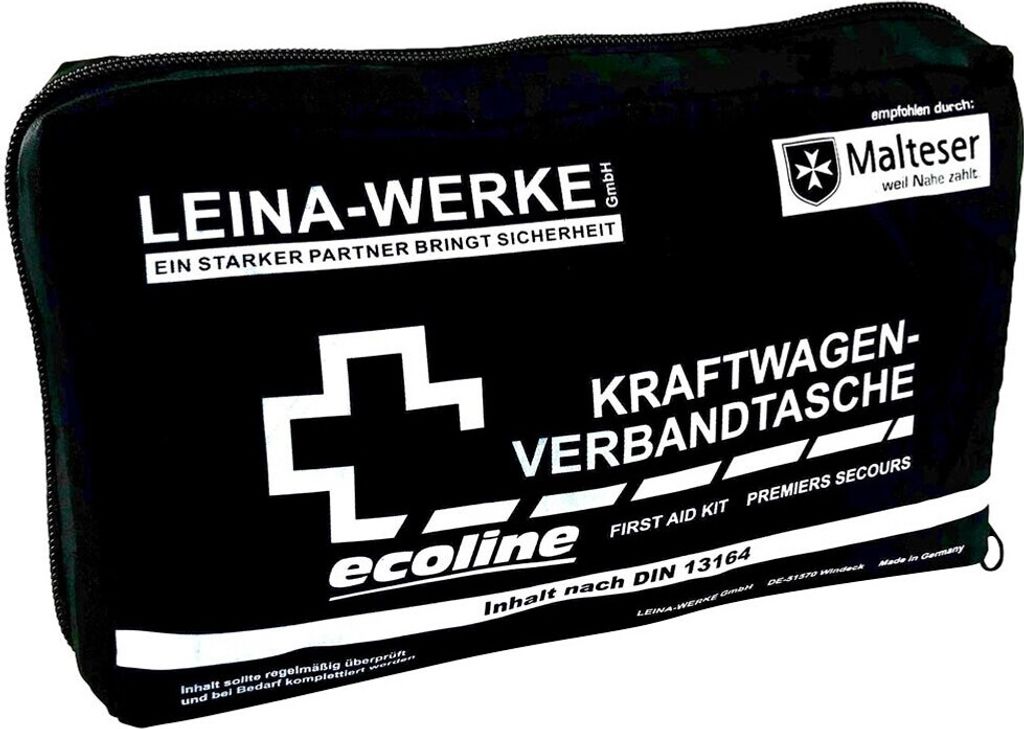 LEINA-WERKE Erste-Hilfe-Tasche KFZ Compact DIN 13164 schwarz