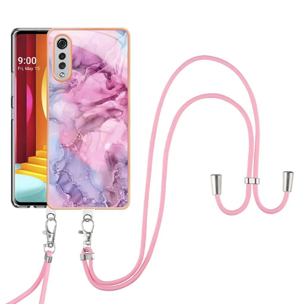 Custodia LG Velvet per Mamme Dinamiche con Cinturino Rosa Sicuro