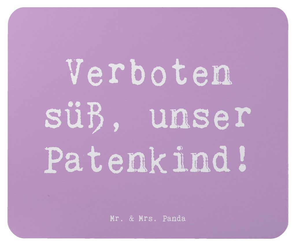 Mr. & Mrs. Panda Mauspad Spruch Verboten süß Patenkind - Lavendeltraum - Geschenk, Familie, Mousepad, Fürsorge, Patenonkel, Patenschaft, Mouse P...