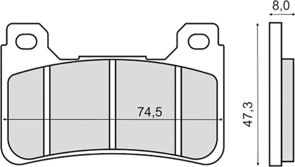 Rms Honda Cbr 600rr 225102953 Sinterbremsbeläge Silber Silber One Size