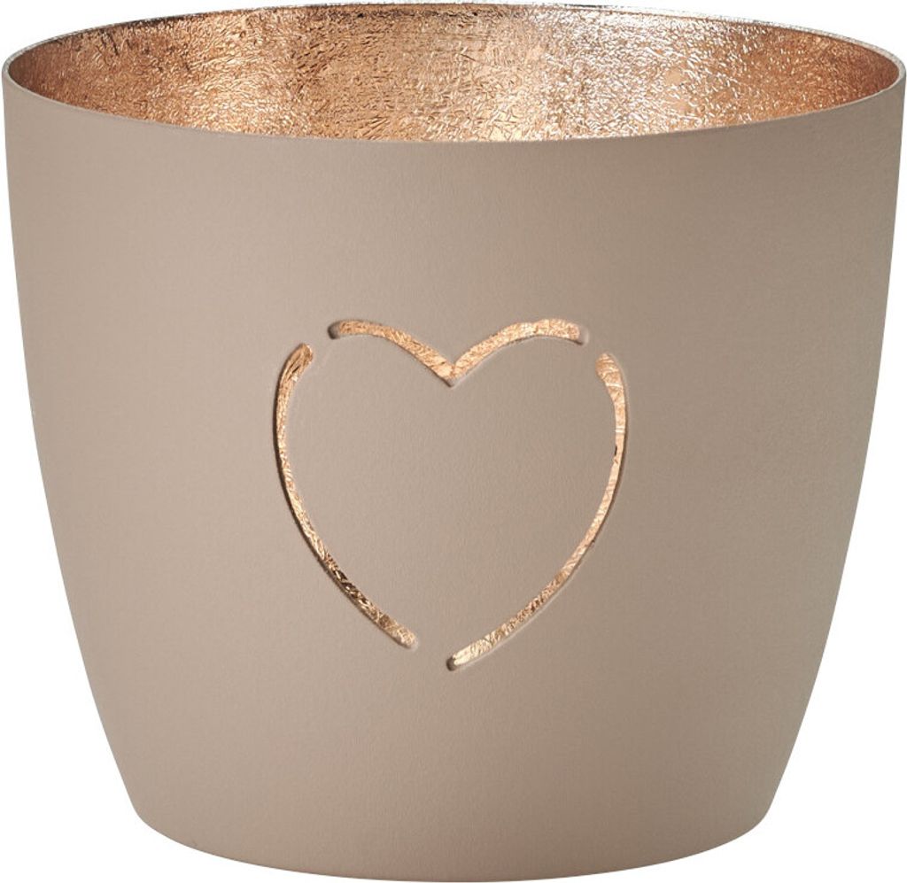 Windlicht 'Madras Bliss' – Teelichthalter Aus Metall In Blush/Gold – 10 X 8,5 Cm – Für Gemütliche Atmosphäre
