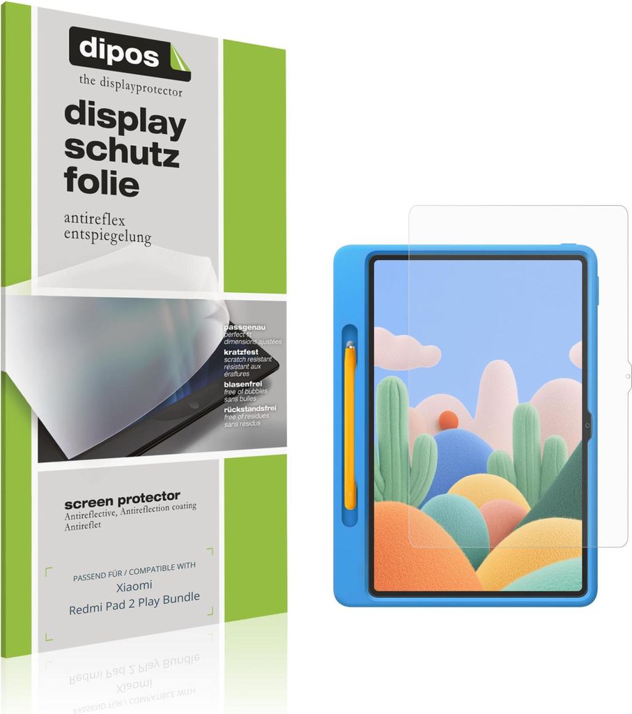 2x Schutzfolie für Xiaomi Redmi Pad 2 Play Bundle matt Displayschutzfolie Folie Display Schutz dipos