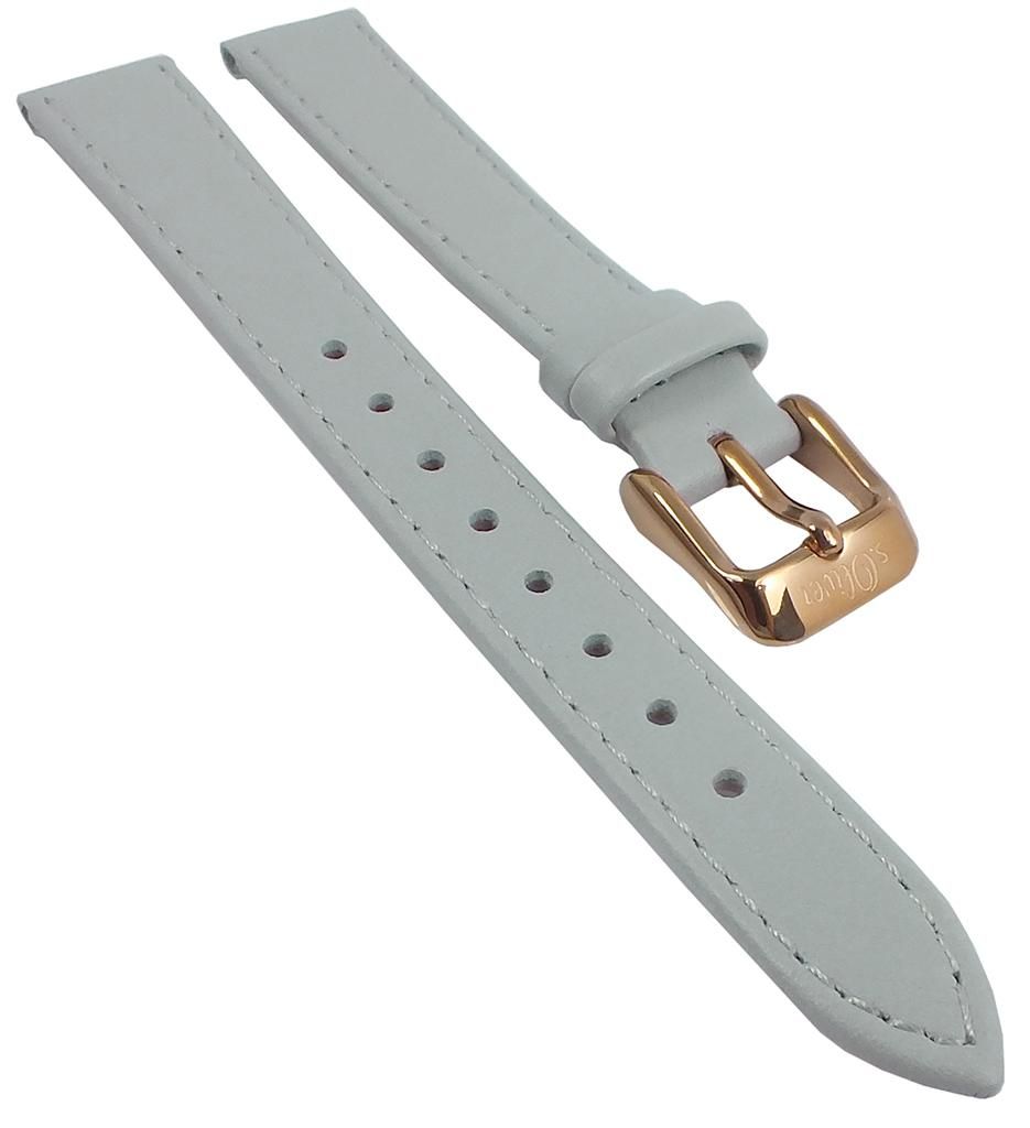 s.Oliver Uhrenarmband 14mm Leder grau SO-3160-LQ 3160L Produktbild 