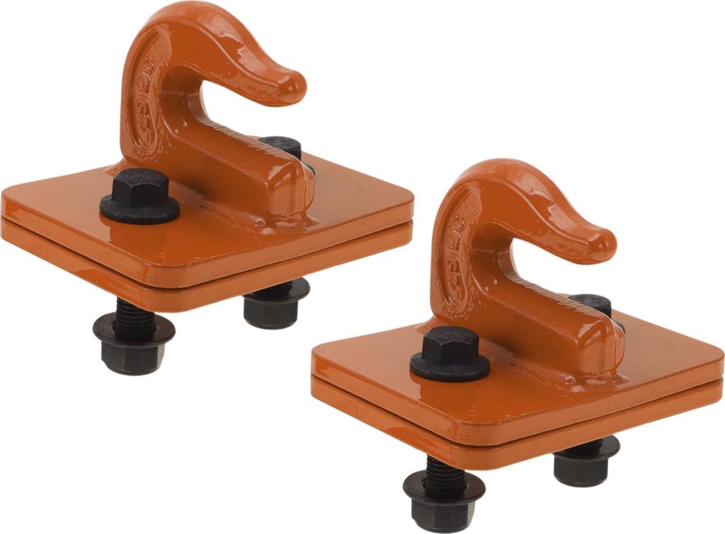 Traktor Schaufelhaken Front Traktor Zubehör Schaufel Greifhaken Metall 10.74cm x 8.2cm Orange 7.5 Tonnen Mit 4 Schrauben 1 Set