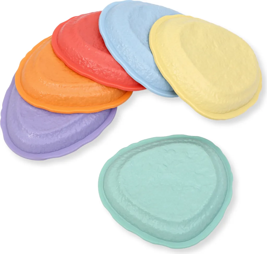 Pierres de marche Buxibo : lot de 6 pierres de rivière sensorielles