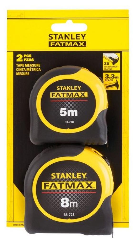 STANLEY MIARA ZWIJANA 5m + 8m FATMAX BLADEARMOR, metro Immagine del prodotto 
