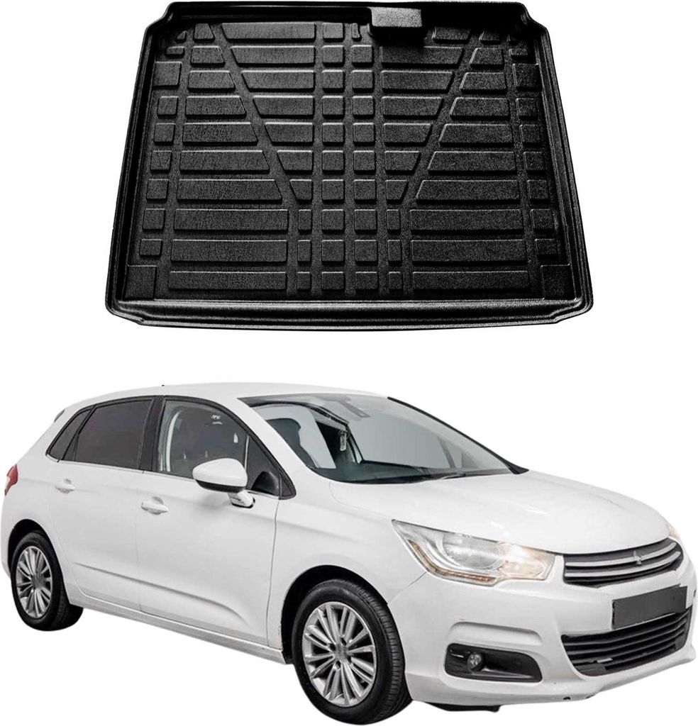 Bac de coffre pour Citroen C4 2010-2021 bicorps caoutchouc Image du produit 