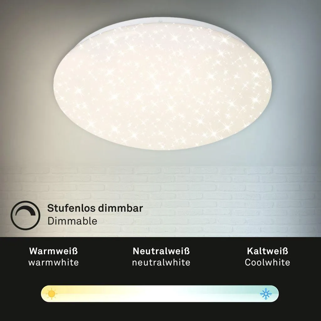 BRILONER VERB Plafonnier LED Dimmable 23W 38cm avec Télécommande