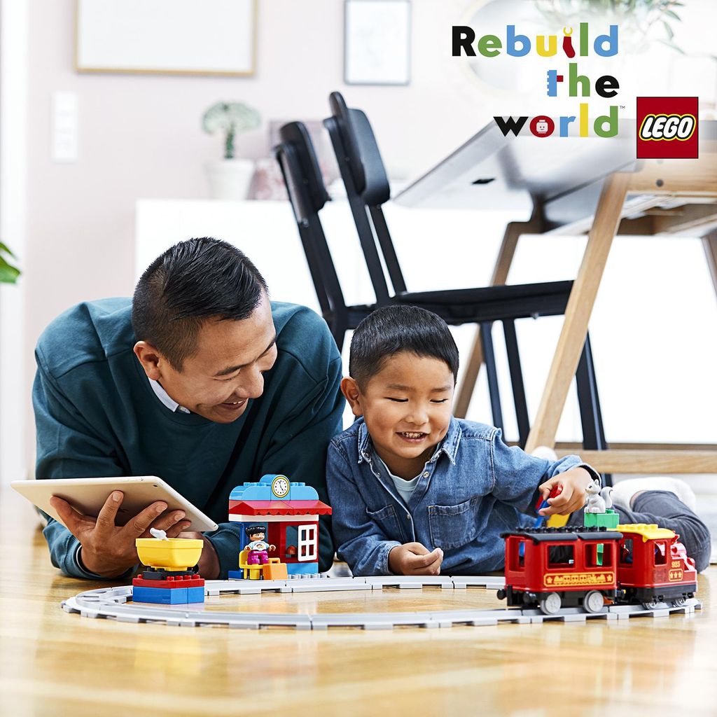 59 Teile LEGO® DUPLO® 10874 Dampfeisenbahn 