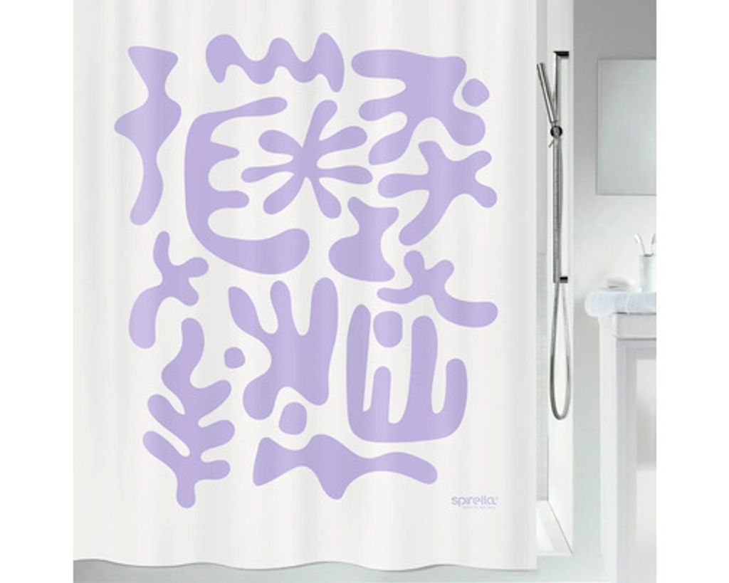 Spirella Duschvorhang, Polyester, Dolly, 180 x 200 cm, Lavendel